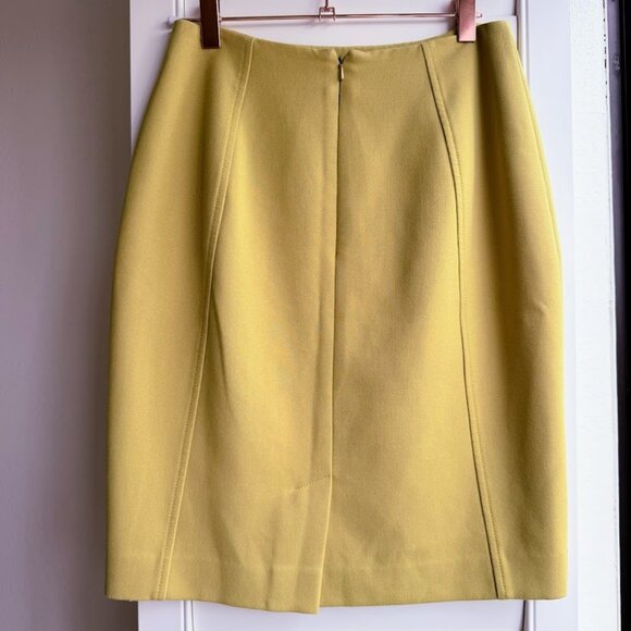 Halogen Pastel Yellow Structured Mini Pencil Skirt size 2 petite - Picture 4 of 9
